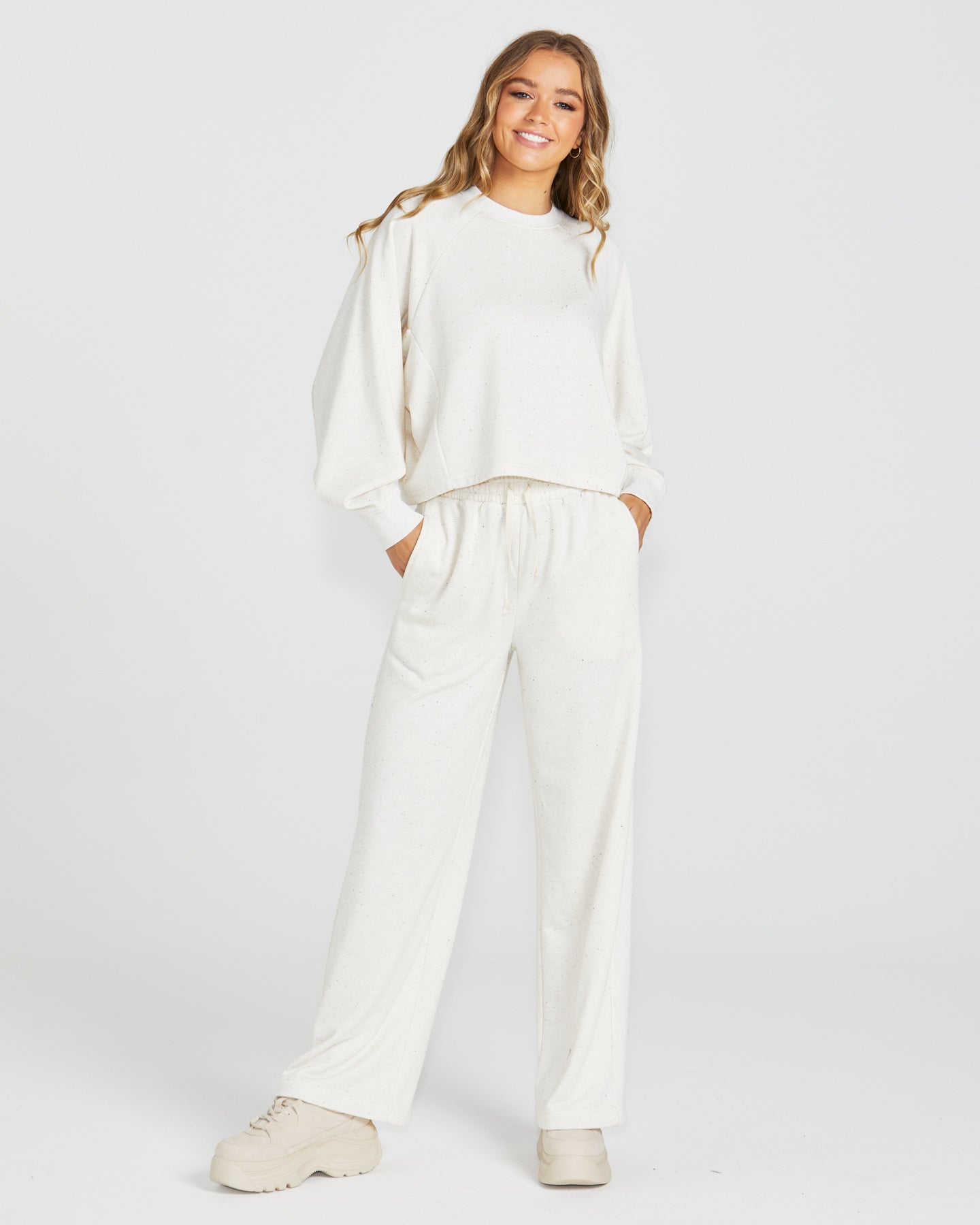 SASS: Giselle Sweatpants cream fleck