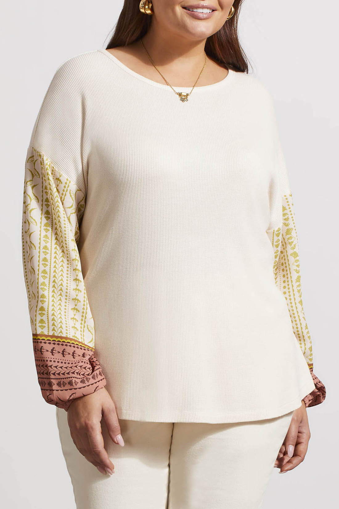 Tribal: Wide Crew Neck Top