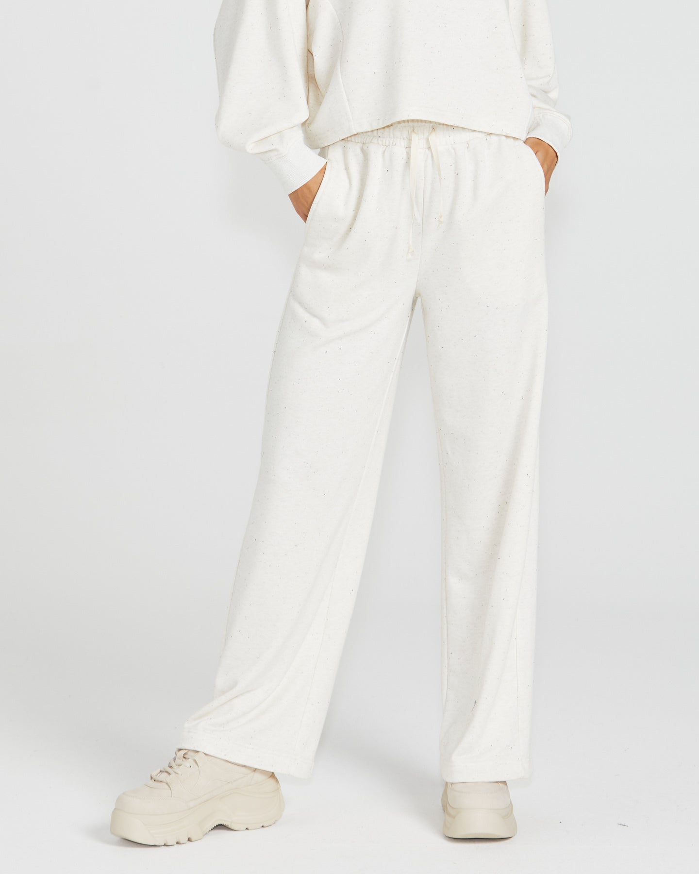 SASS: Giselle Sweatpants cream fleck