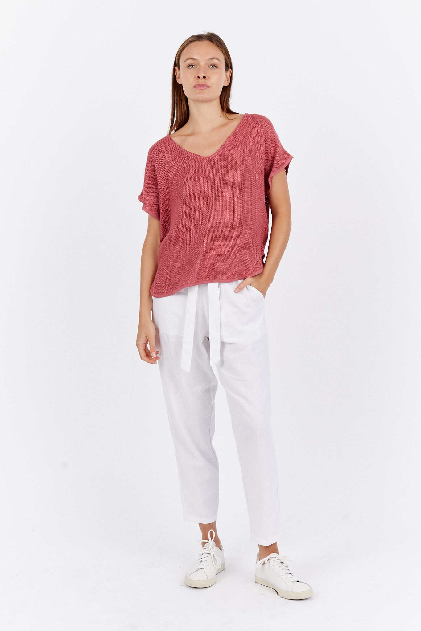 Carbon: Hessian Short Sleeved Top