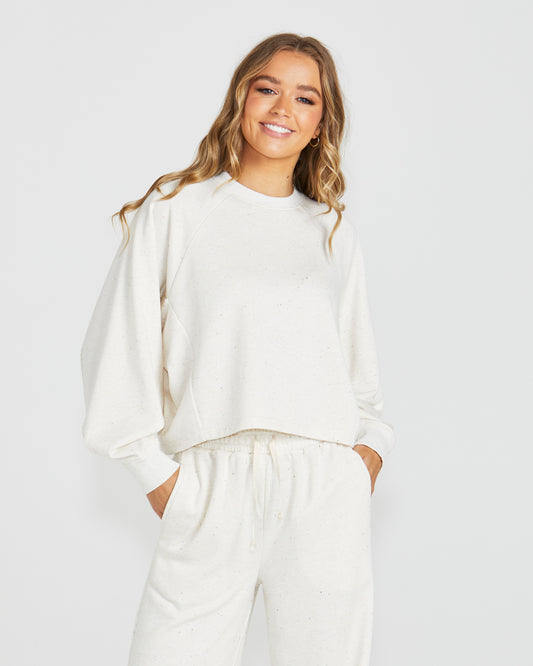 SASS: Giselle Sweat Top - Cream Fleck