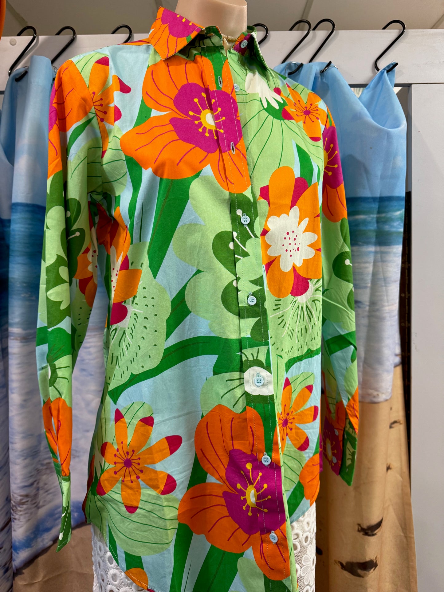 New Arrivals: Maude Vivante: Jezebel Floral Pops Shirt