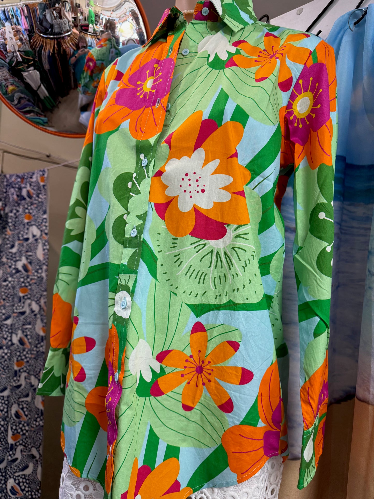 New Arrivals: Maude Vivante: Jezebel Floral Pops Shirt