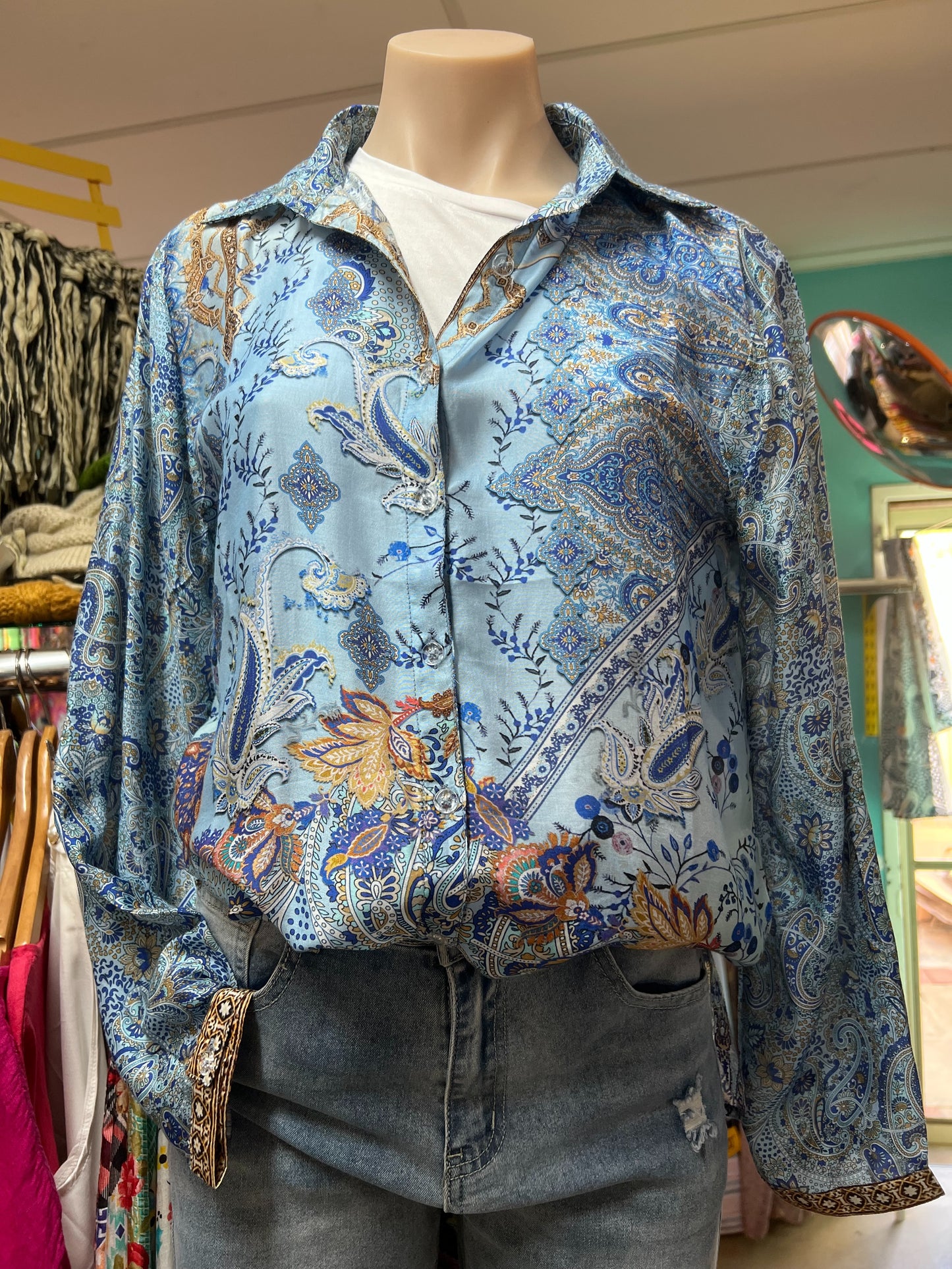 Cienna: Silk Shirts with collar