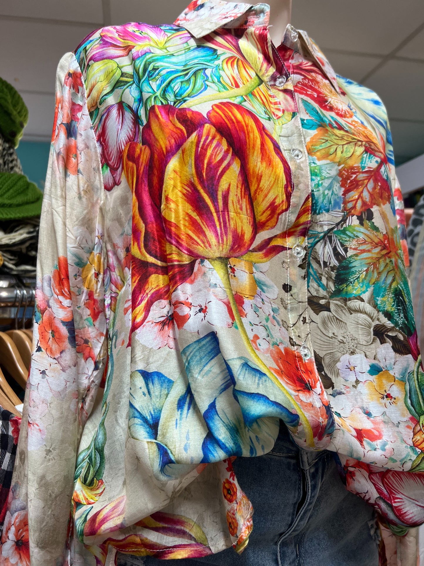 Cienna: Silk Shirts with collar