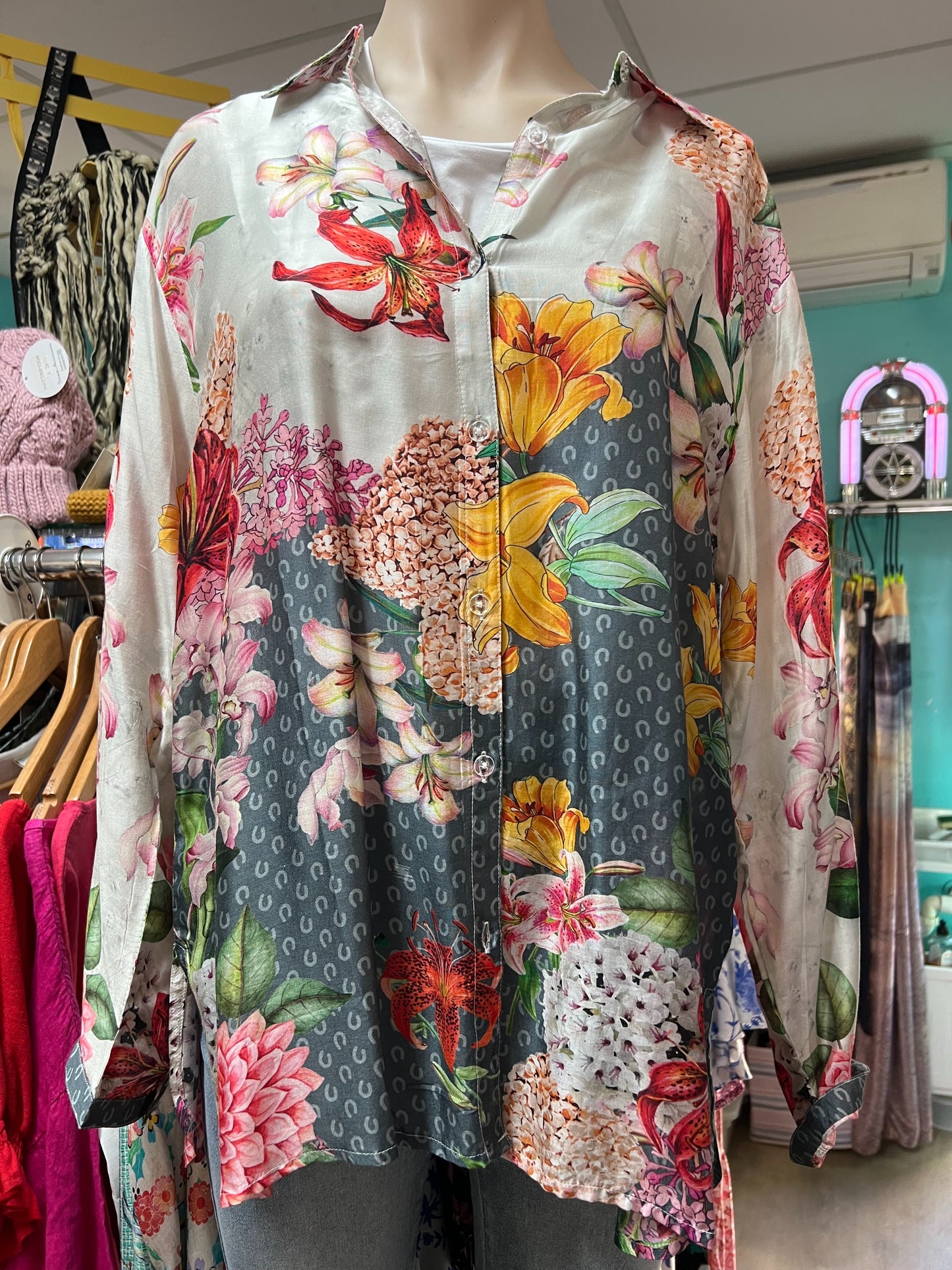 Cienna: Silk Shirts with collar