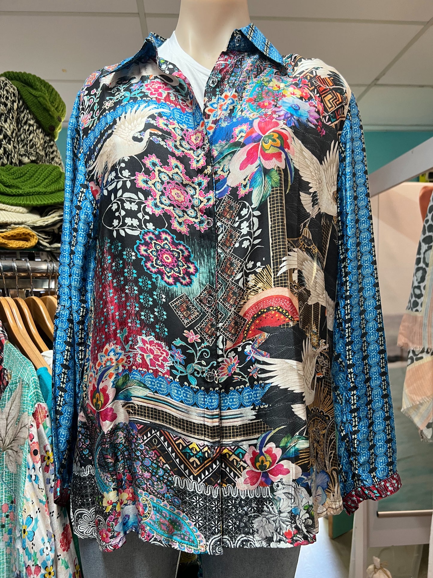 Cienna: Silk Shirts with collar