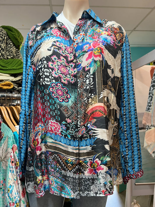 Cienna: Silk Shirts with collar