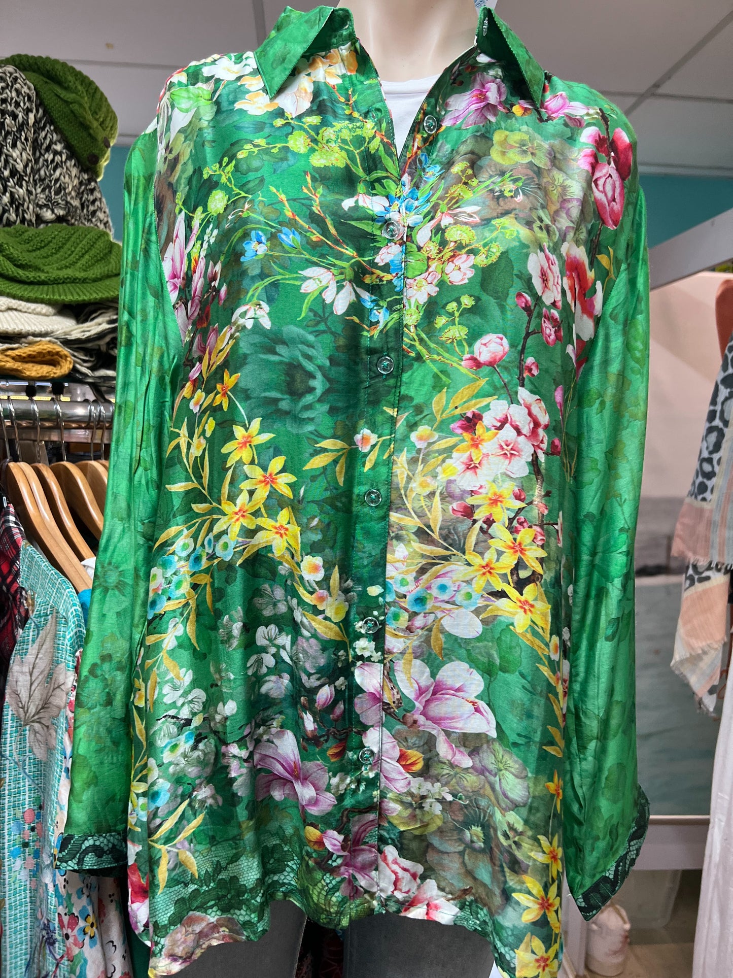 Cienna: Silk Shirts with collar