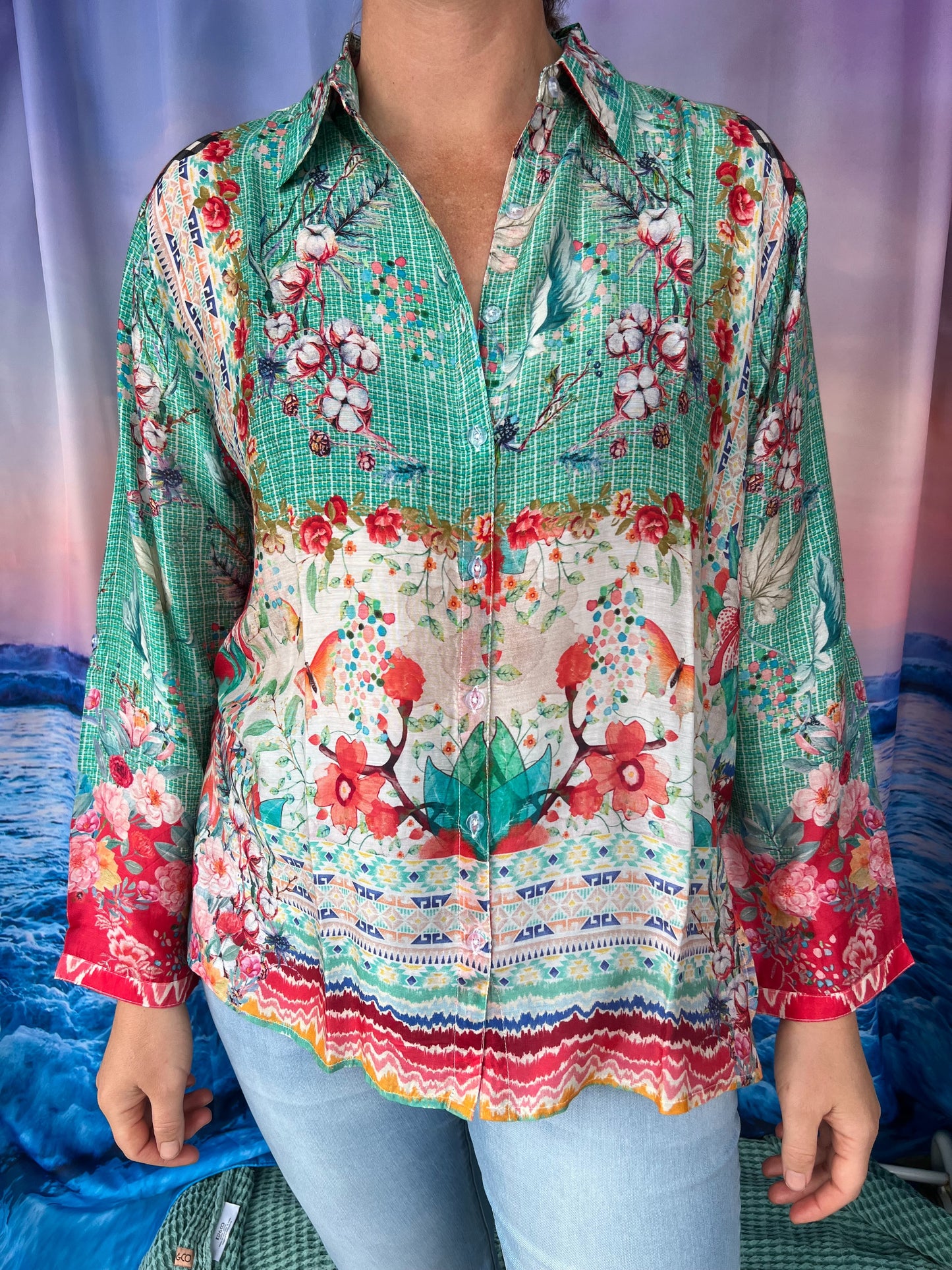 Cienna: Silk Shirts with collar