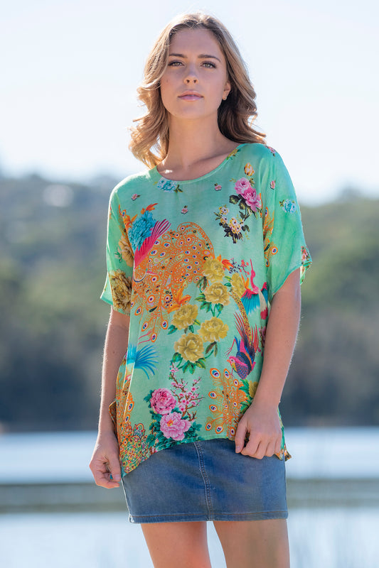 Cienna: Lyrebird Short Sleeved Top